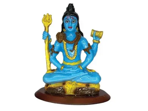 Shiva (Bholenath) Idol in Blue Color for Car Dashboard 